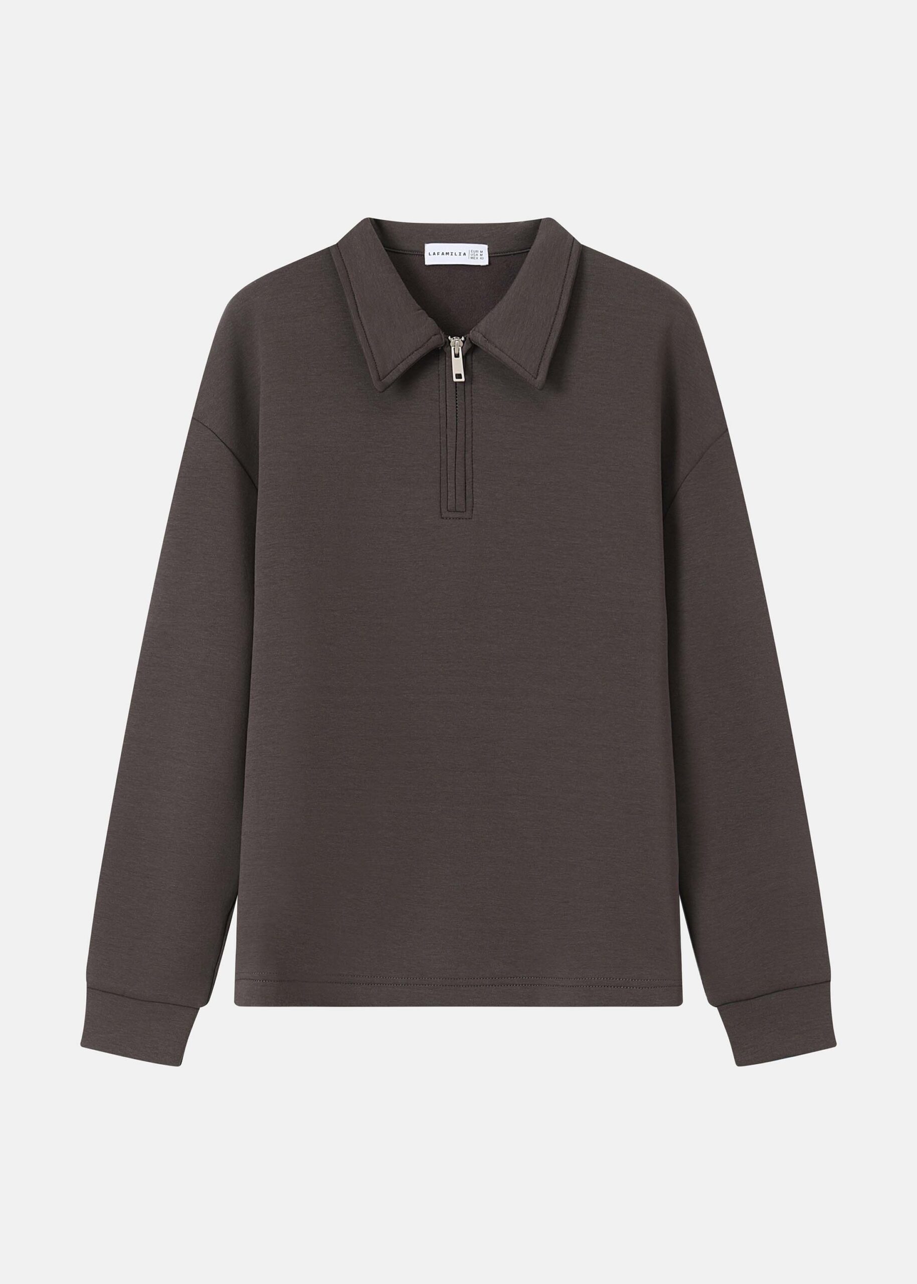 Men Quarter-Zip Polo Sweatshirt