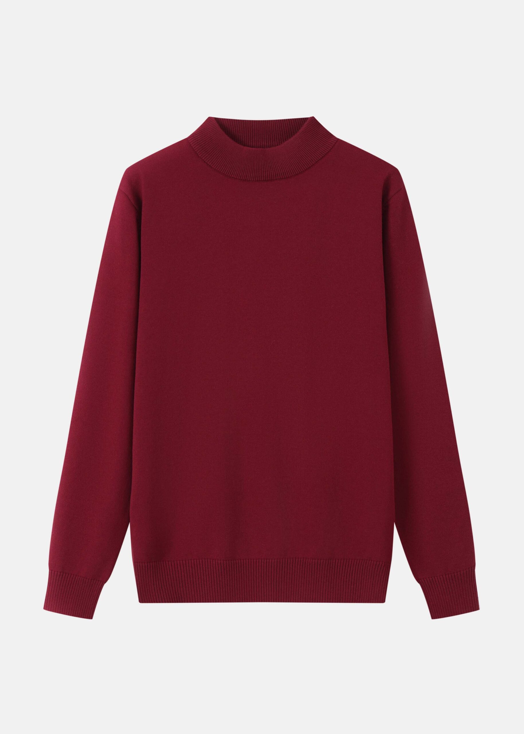 Men Mock-Neck Knit Blouse