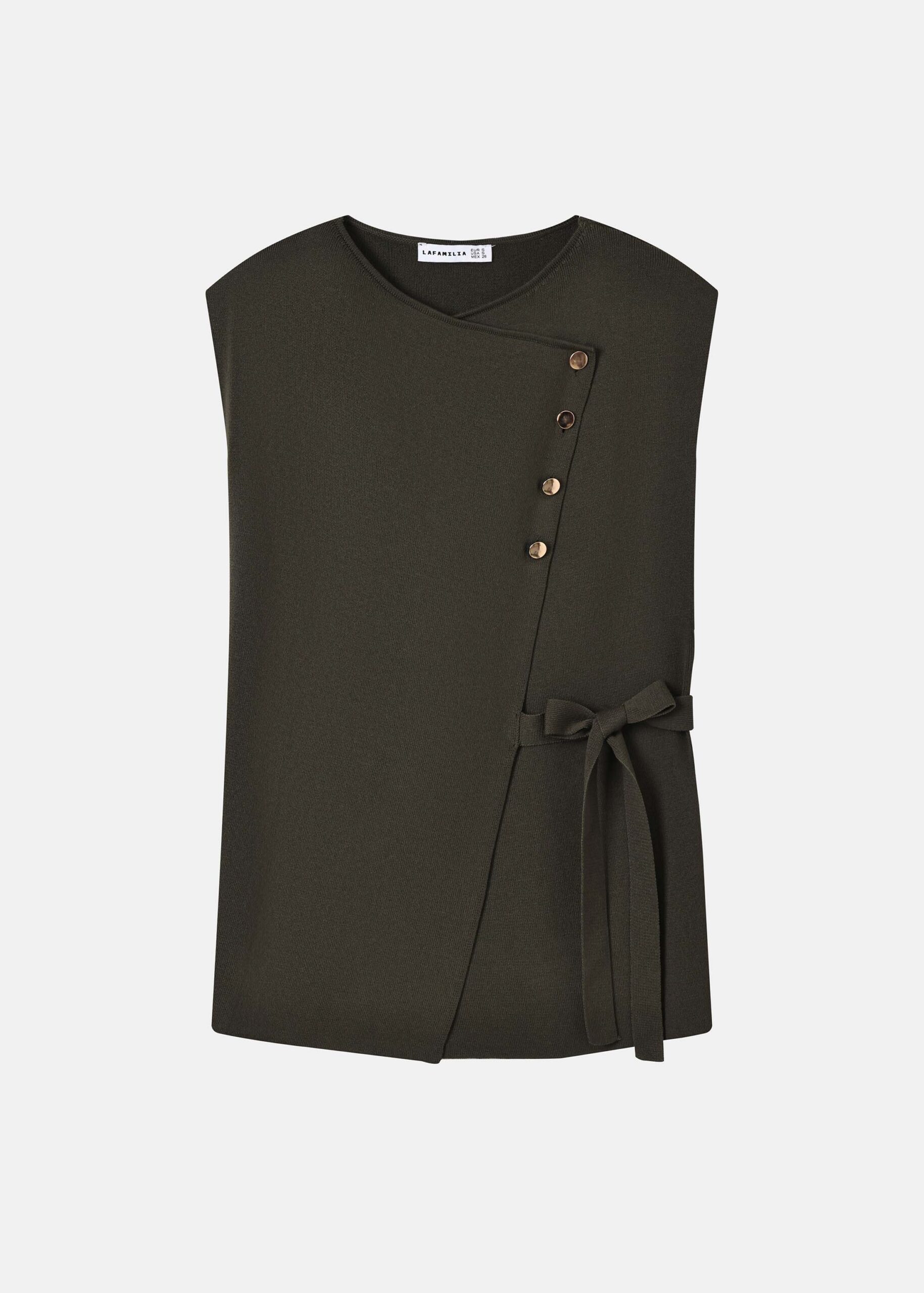 Women Belted Knitted Vest
