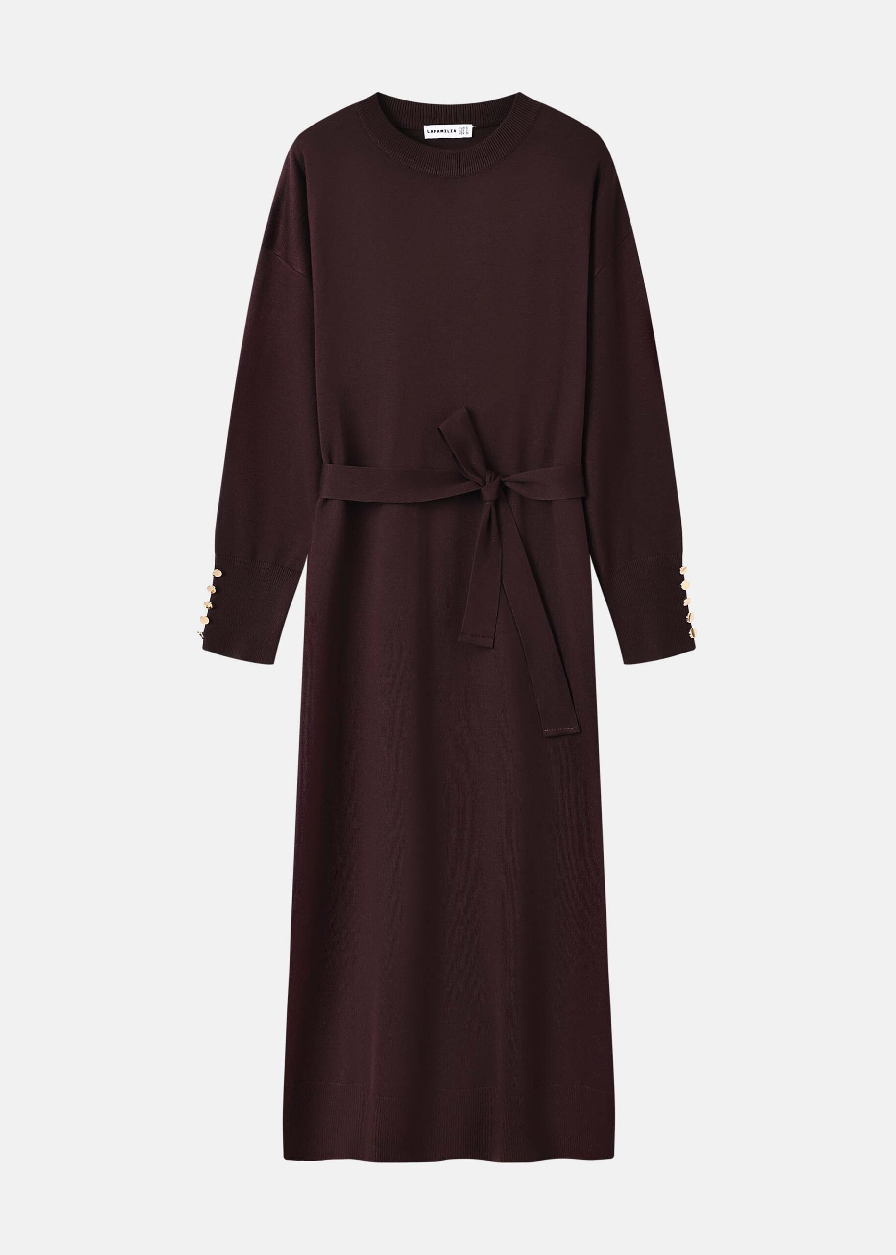 Women Knitted Belted Dress