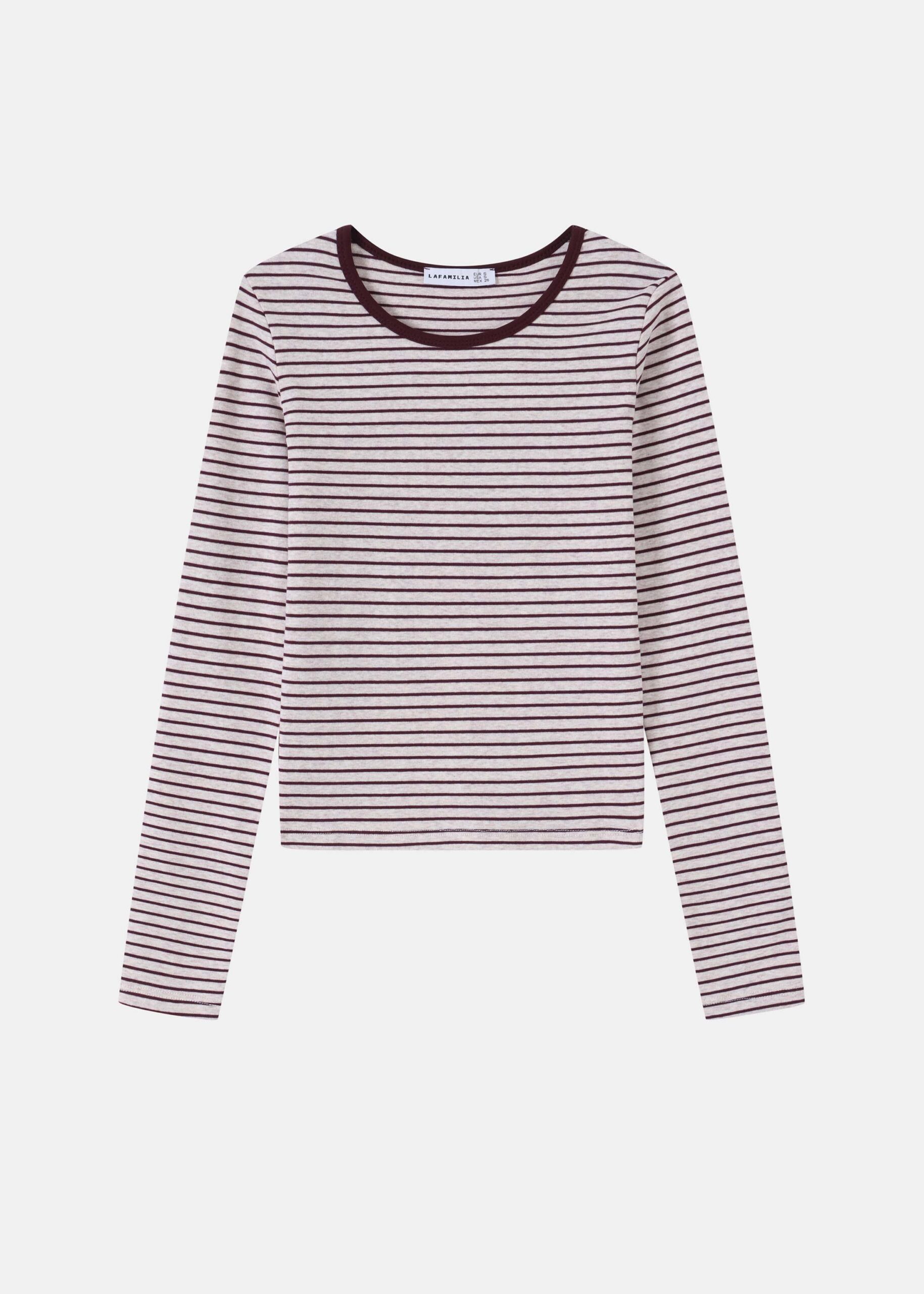 Women Long-Sleeves Round-Neckline T-shirt