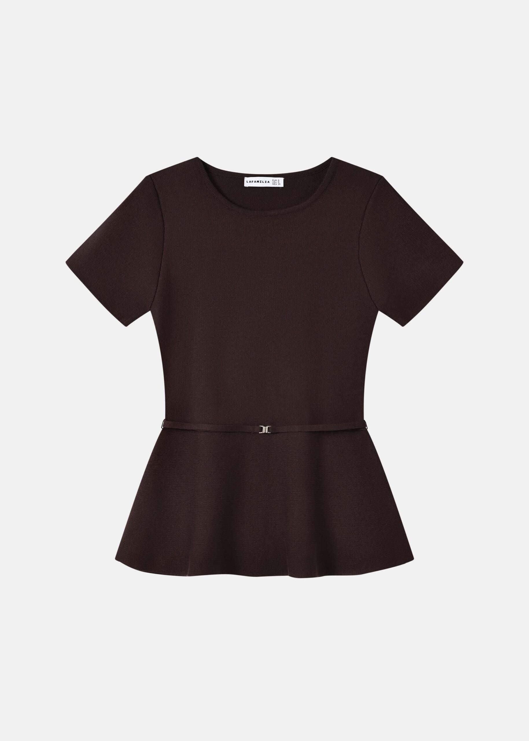 Women Belted Knitted Top