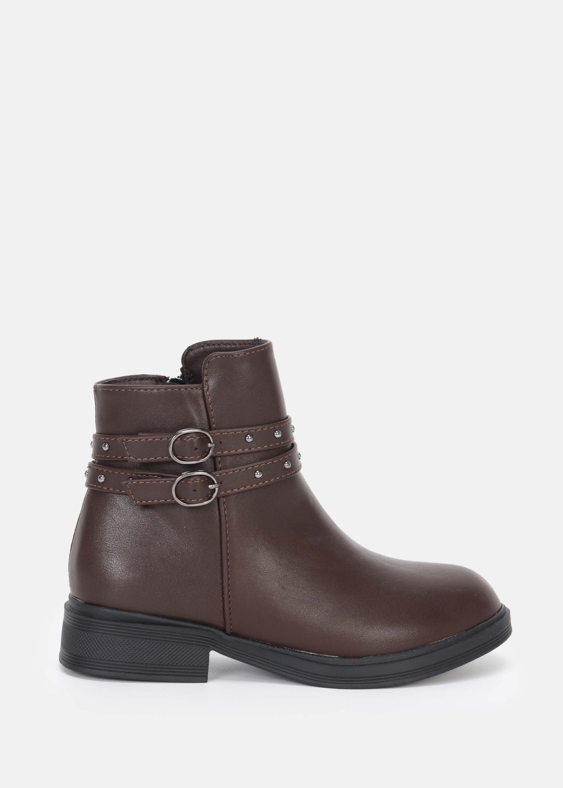 Kids Girl Leather Ankle Boots
