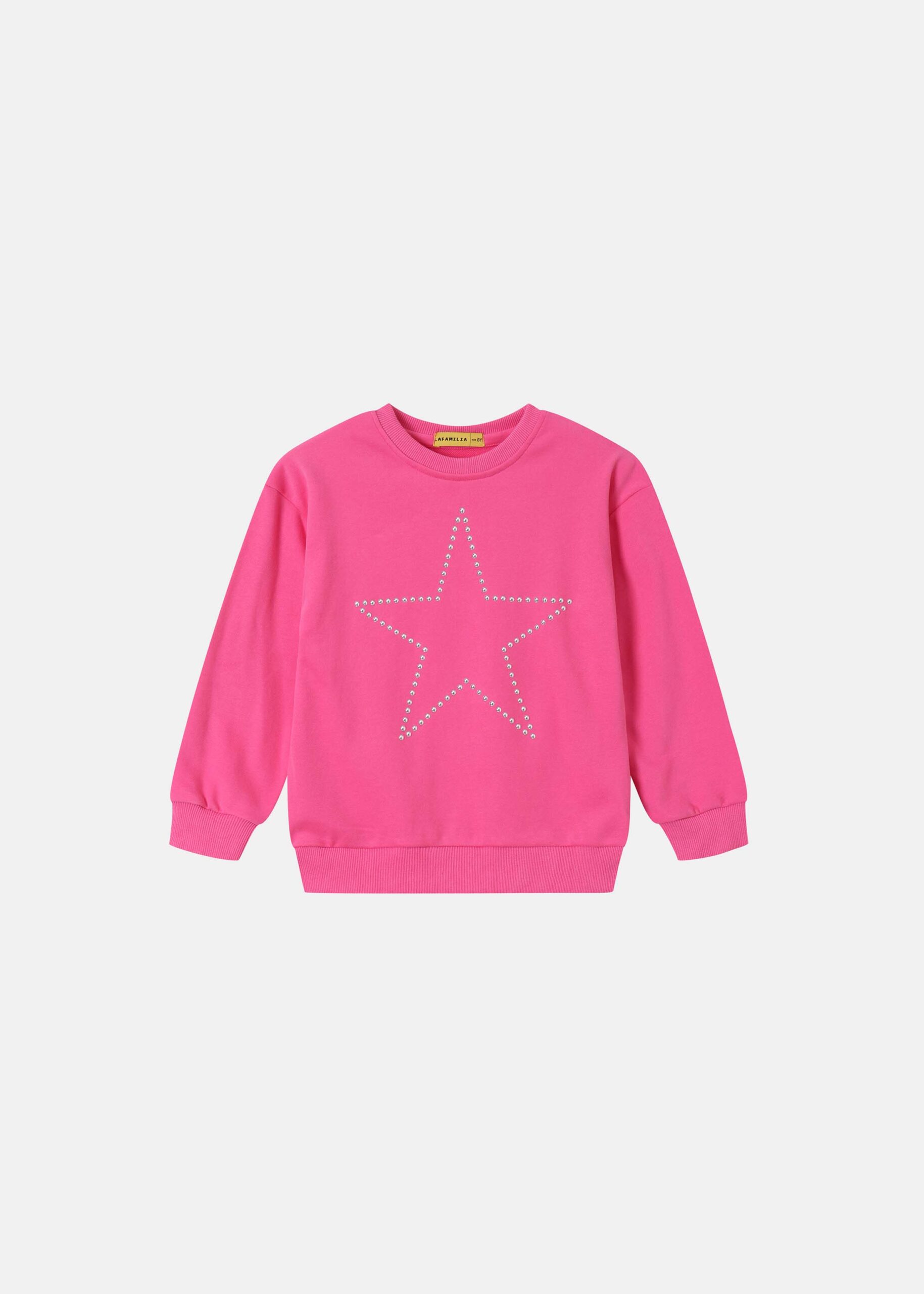 Kids Girl Star Embellished Sweatshirt