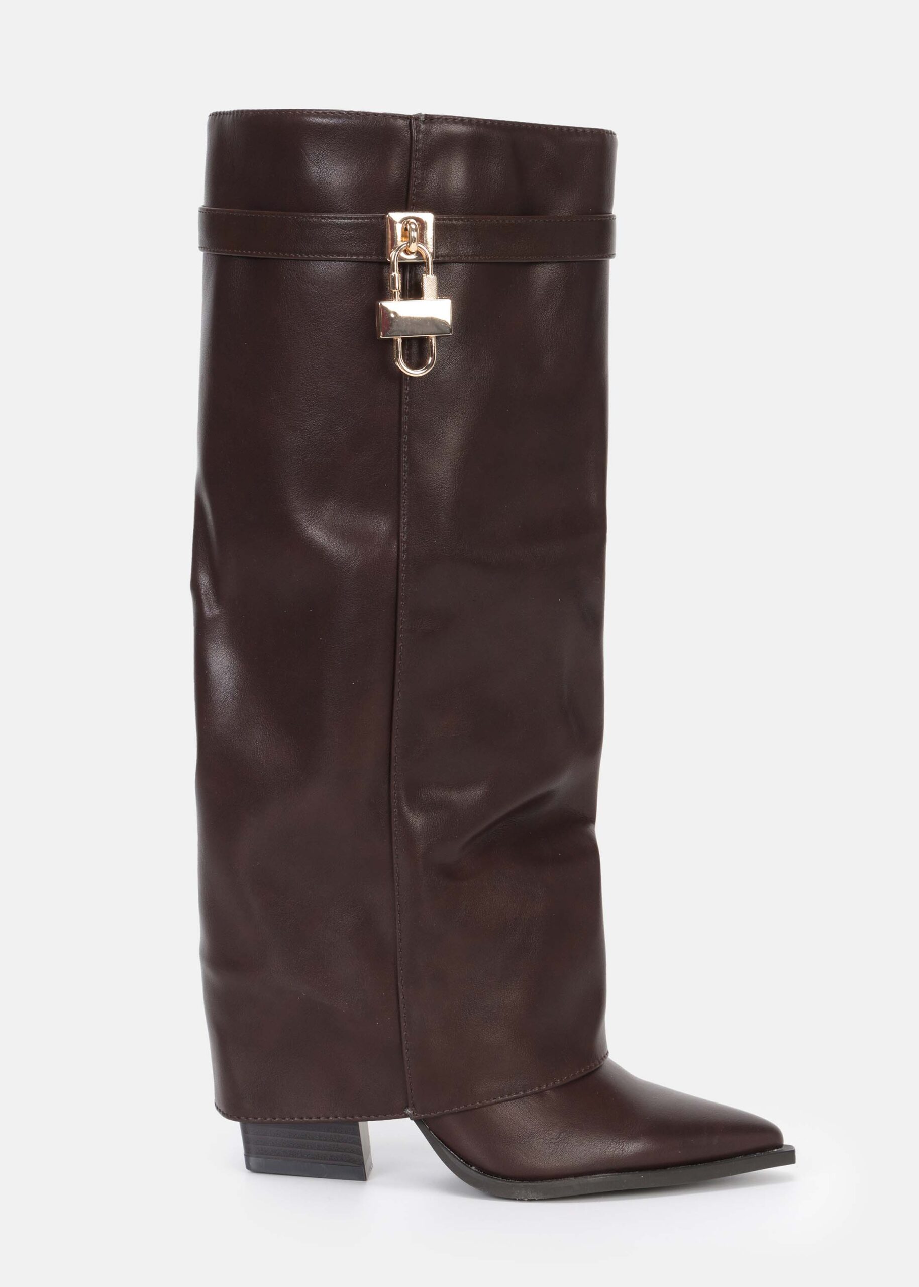Women Fold-Over Leather Boots